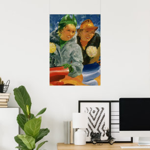 Vintage beste Freundinnen! Elegante und stilvolle  Poster