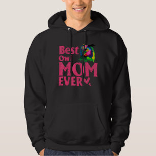Vintage beste Mama für Eule je gekürzte Schale Mom Hoodie