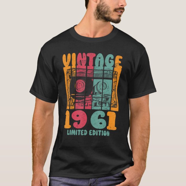 Vintage Beste Treffer 1961 Retro Birthday T-Shirt (Vorderseite)