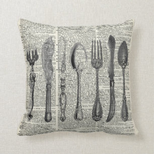 Vintage-Besteck-Set Kissen