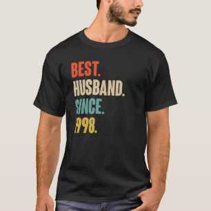 Vintage Bester Ehemann seit 1998 24. Hochzeitstag T-Shirt