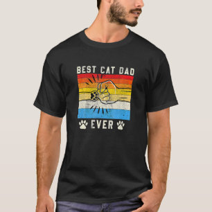 Vintage Bester Katzenvater Aller Zeiten Katzenvate T-Shirt