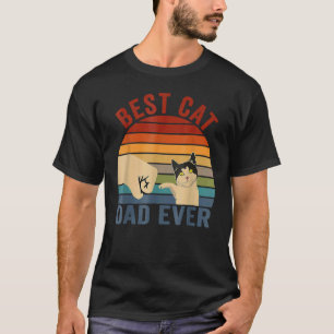 Vintage Bester Katzenvater Aller Zeiten Stoß Faust T-Shirt