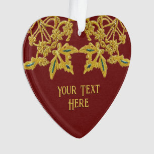 Vintage bestickte Gold Thread angepasst oder Ornament