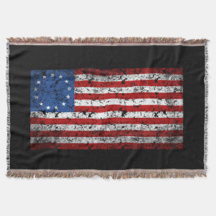 Vintage Betsy- Rossflagge Decke