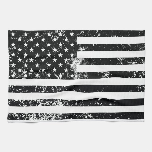 Vintage beunruhigte amerikanische Flagge Küchentuch (Horizontal)