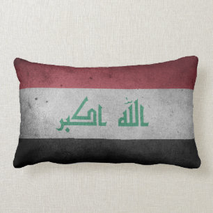 Vintage beunruhigte Flagge vom Irak Lendenkissen