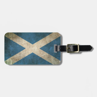 Vintage beunruhigte Flagge von Schottland Gepäckanhänger