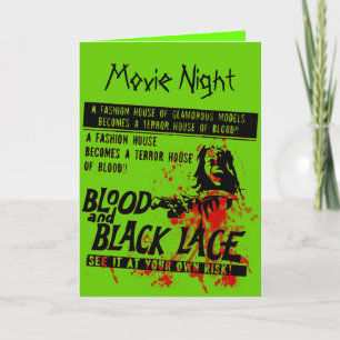 Vintage Bewegungs-Nacht Einladung