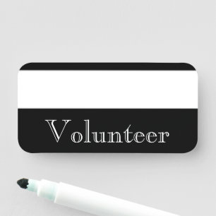 Vintage Bezeichnung "Volunteer" Namensschild