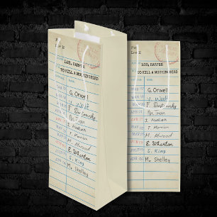 Vintage Bibliothek Geschenktüte Für Weinflaschen