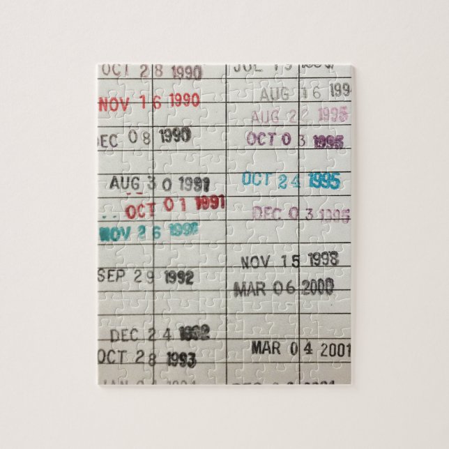 Vintage Bibliotheks-Abgabefrist-Karten (Vertikal)