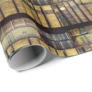 Vintage Bibliotheksbücher Geschenkpapier
