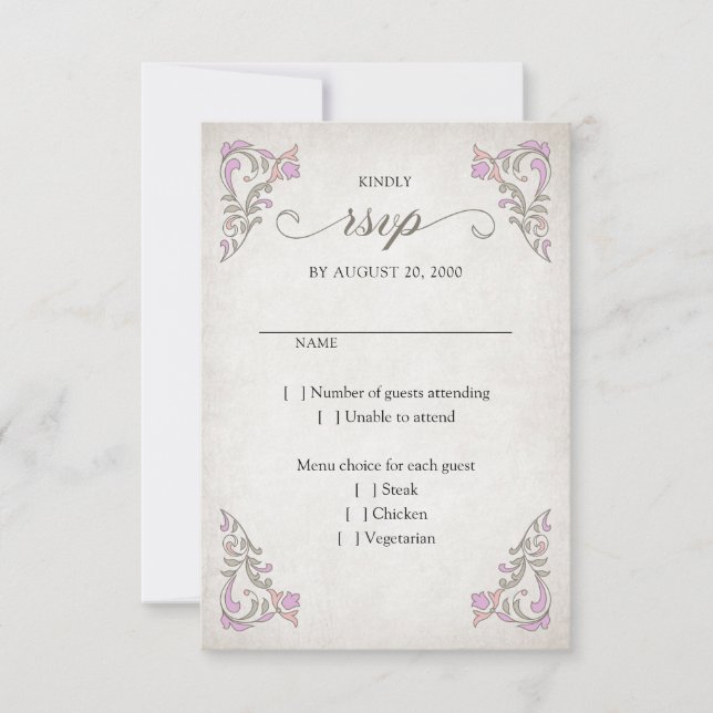 Vintage Bibliotheksbücherei Märchenmesse RSVP Karte (Vorderseite)