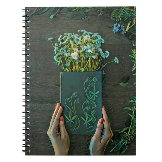 Vintage Bibliothekskunst Notizblock (Vorderseite)