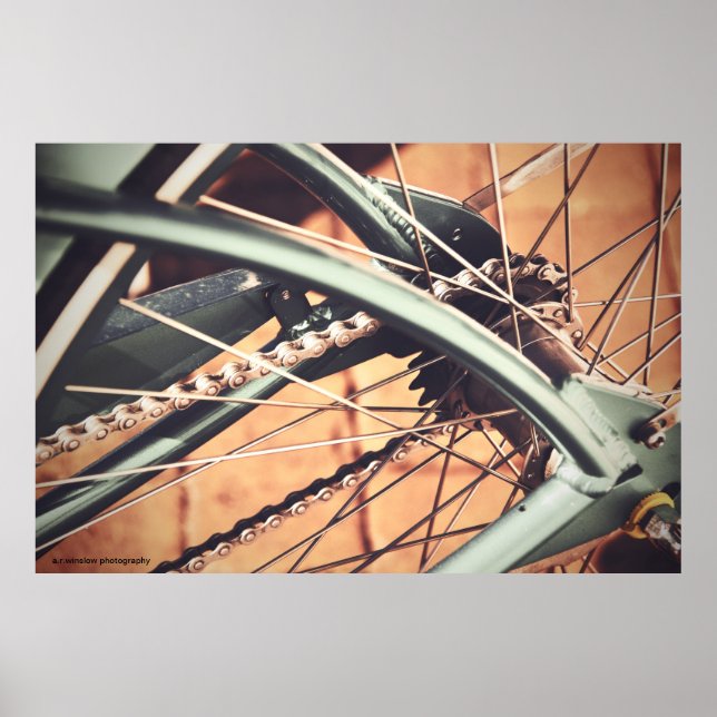Vintage Bicycle Large Poster (Vorne)