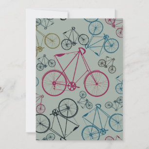 Vintage Bicycle Pattern Ohrs for Cyclists