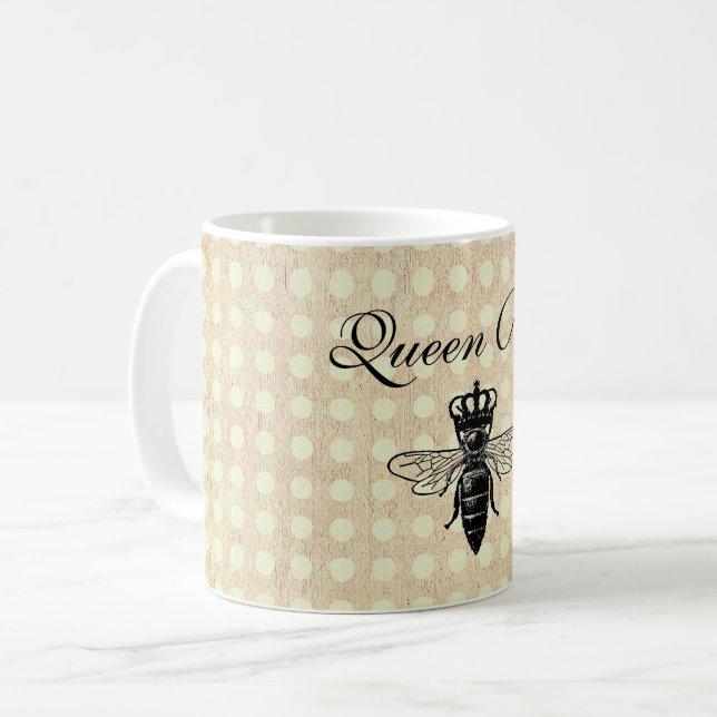 Vintage Biene Kaffeetasse (Vorderseite Links)