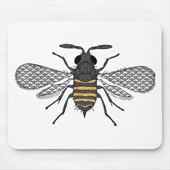 Vintage Biene Mousepad (Vorne)