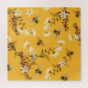 Vintage Biene & Schmetterling: Bestickte Blumenkun