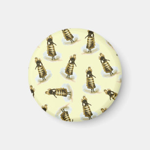 Vintage Bienen Damen Magnet