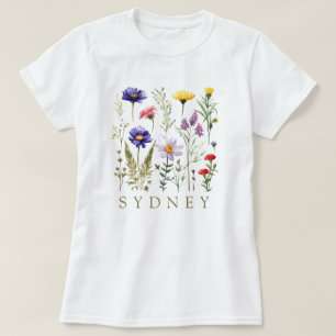 Vintage Bienen und wild lebende Blume Moderner T - T-Shirt