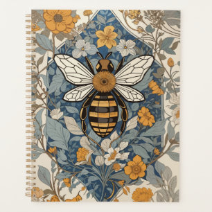 Vintage Bienen und wild lebende Blume Planer
