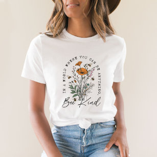 Vintage Bienen und wild lebende Blume T-Shirt
