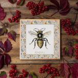 Vintage Bienenblauer Wildblume Poster<br><div class="desc">Mit einer Vintagen Bienengrafik und Wildblume machen diese individuellen Plakate niedliche Kunstwerke für Mädchenzimmer und Kinderzimmer! Fügen Sie einen Namen mit der Personalisierungsfunktion hinzu.</div>