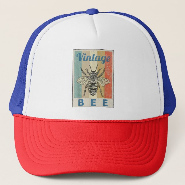 Vintage Bienenkönigin Honey Beekeeper Truckerkappe (Vorderseite)