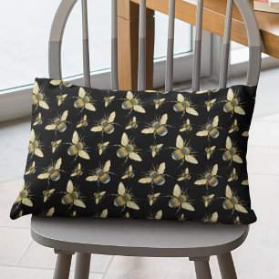 Vintage Bienenschwarz Lendenkissen