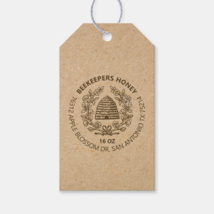 Vintage-Bienensommerhonig-Geschenkkarte Geschenkanhänger