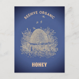 Vintage-Bienenstock Postkarte