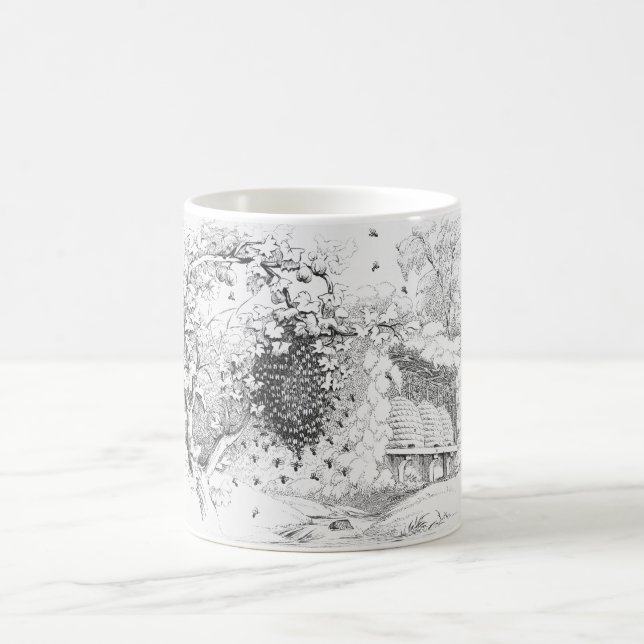Vintage Bienenstöcke Kaffeetasse (Mittel)