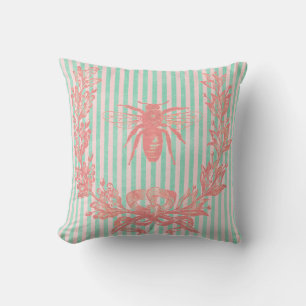 Vintage Bienenvölkerfarbe Rosa Farbe Kissen