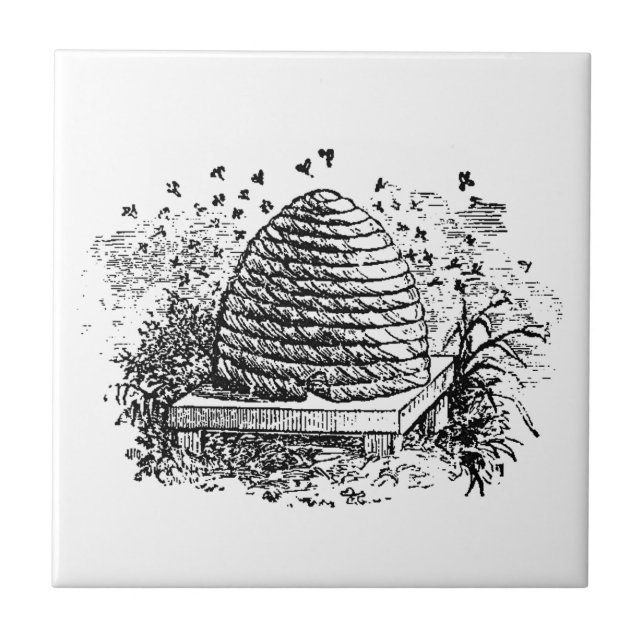 Vintage Bienenzucht Fliese (Vorderseite)