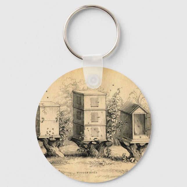 Vintage Bienenzucht Schlüsselanhänger (Vorderseite)
