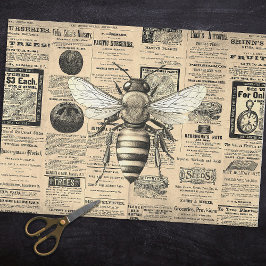 Vintage Bienenzucht Seidenpapier
