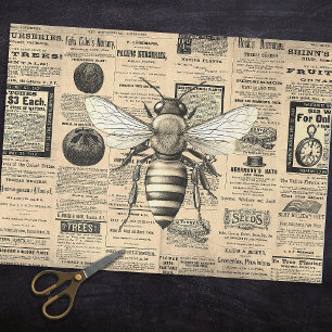 Vintage Bienenzucht Seidenpapier