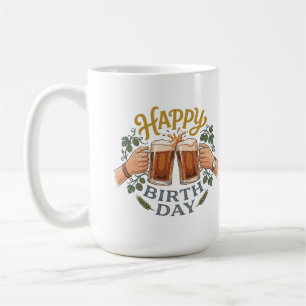Vintage-Bier Prost zum Geburtstag Kunst Kaffeetasse