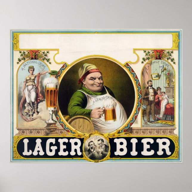 Vintage Bierwerbung Poster (Vorne)
