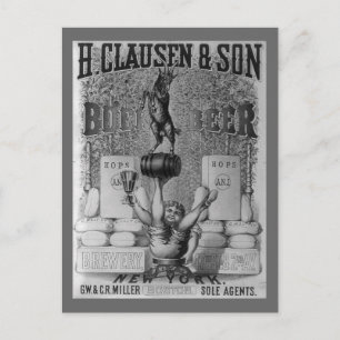Vintage Bierwerbung Postkarte