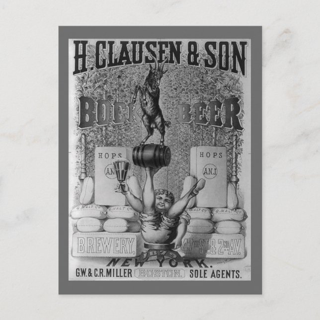 Vintage Bierwerbung Postkarte (Vorderseite)