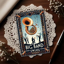 Vintage Big Band Swing Dance Postkarte
