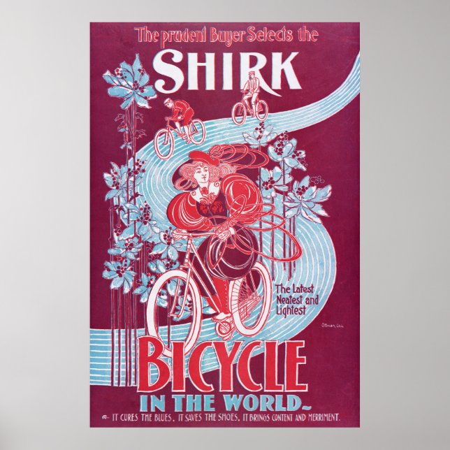Vintage Bike Advertisement Poster (Vorne)