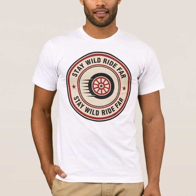 Vintage Biker Road Motion T-Shirt (Vorderseite)