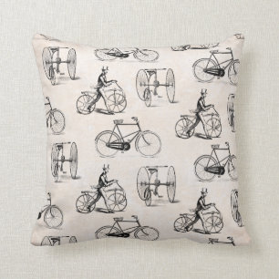 Vintage Bikes und Dreiräder Kissen