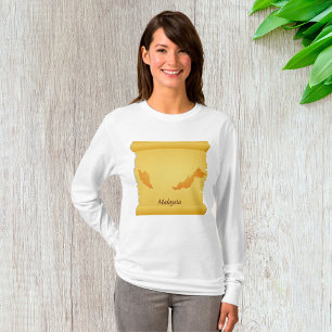 Vintage Bildrolle Malaysia Map T-Shirt