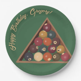 Vintage Billard-Balls - Geeigneter Billardtisch Pappteller