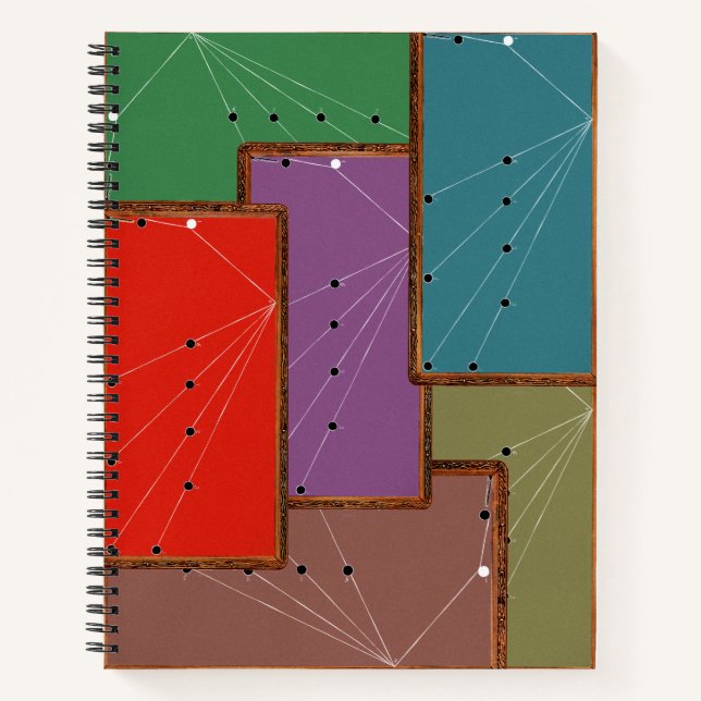 Vintage Billard Tafel Billardtisch Notizbuch (Vorderseite)